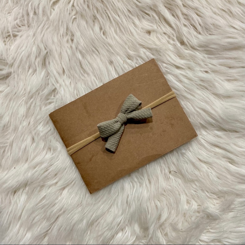 Baby Mint Simple Bow on Nylon or Clip In